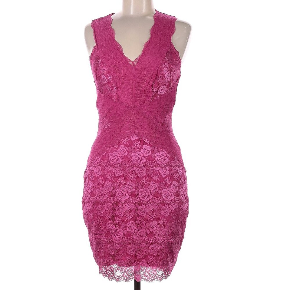 Guess Hot Pink Lace Cocktail Dress